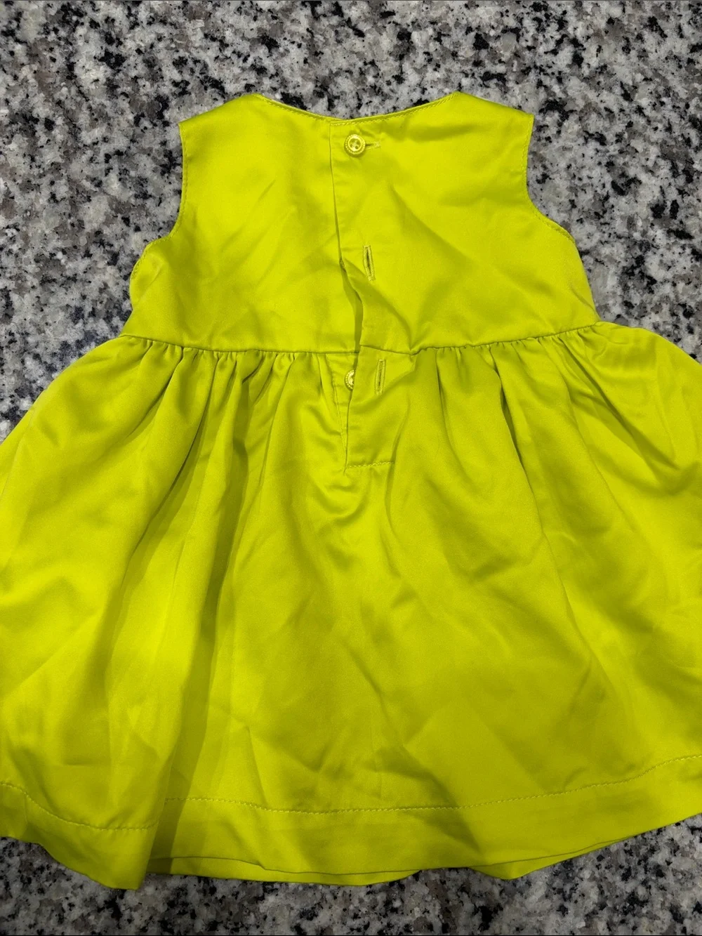 Carter's Bright Lime Green Ruffle Front Dress with Bloomers